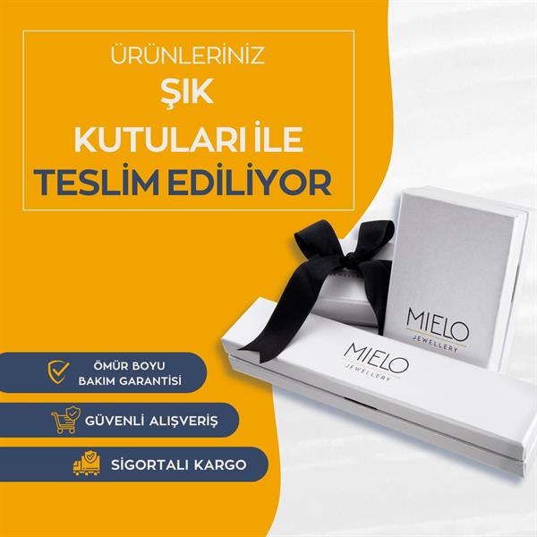 14 Ayar Altın Büyük Mineli Göz Bileklik
