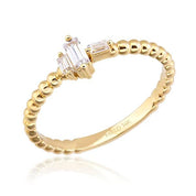 14 Ayar Altın Çıtır Baget Yüzük