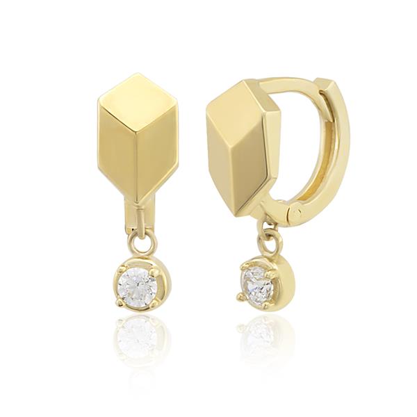 14 Ayar Altın Dafne Küpe