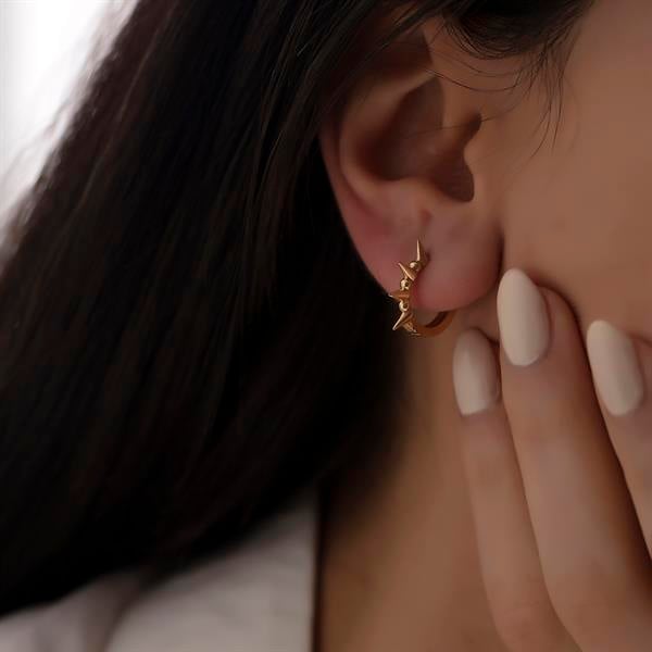 14 Ayar Altın Dafne Küpe