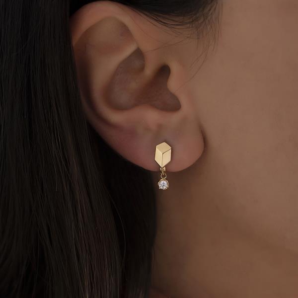 14 Ayar Altın Dafne Küpe