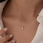 14 Ayar Altın Damla Çıtır Kolye