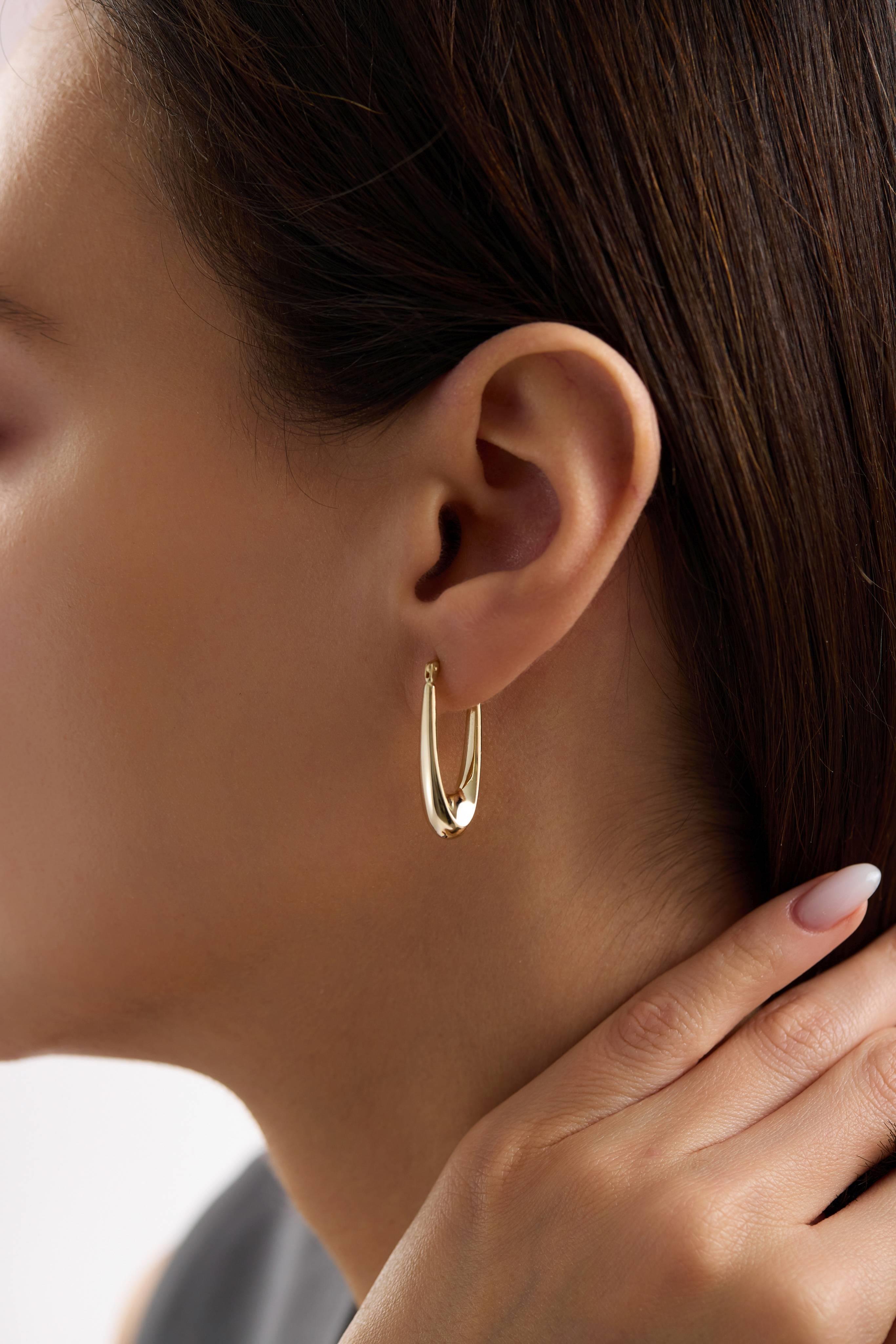 14 Ayar Altın Damla Küpe