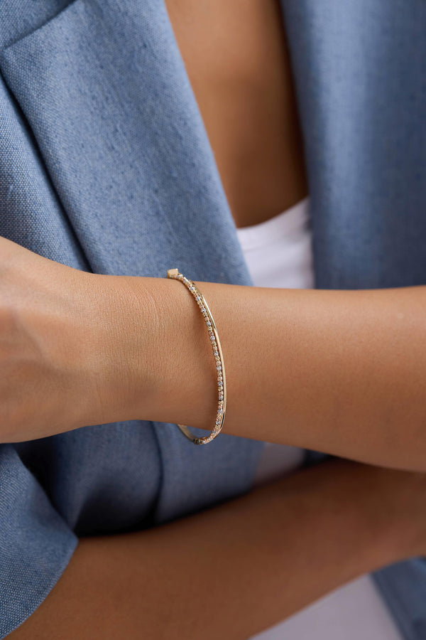 14 Ayar Altın Dorikalı Kelepçe Bilezik