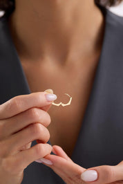 14 Ayar Altın Geometrik Küpe