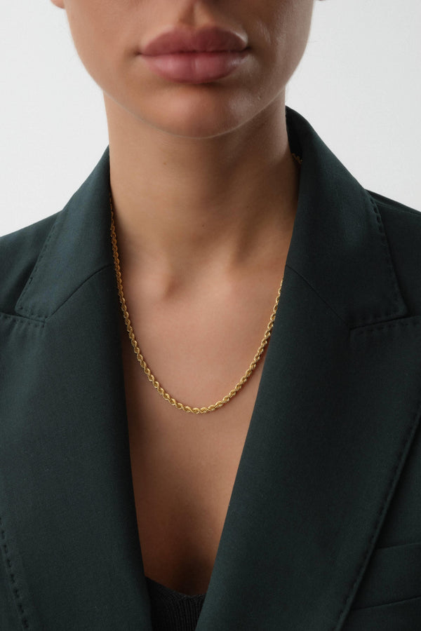 14 Ayar Altın Halat Zincir Kolye