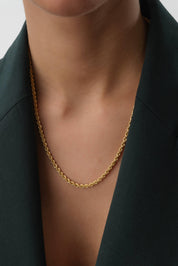 14 Ayar Altın Halat Zincir Kolye