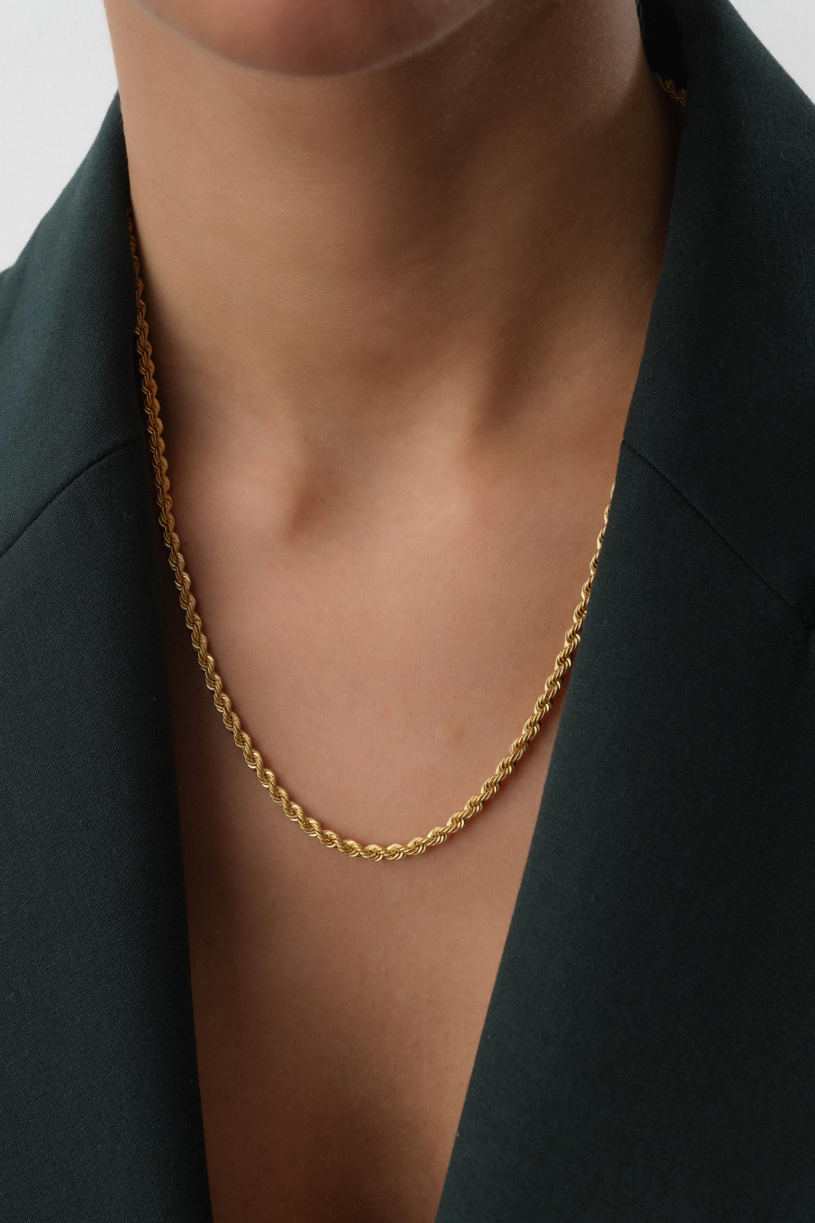 14 Ayar Altın Halat Zincir Kolye