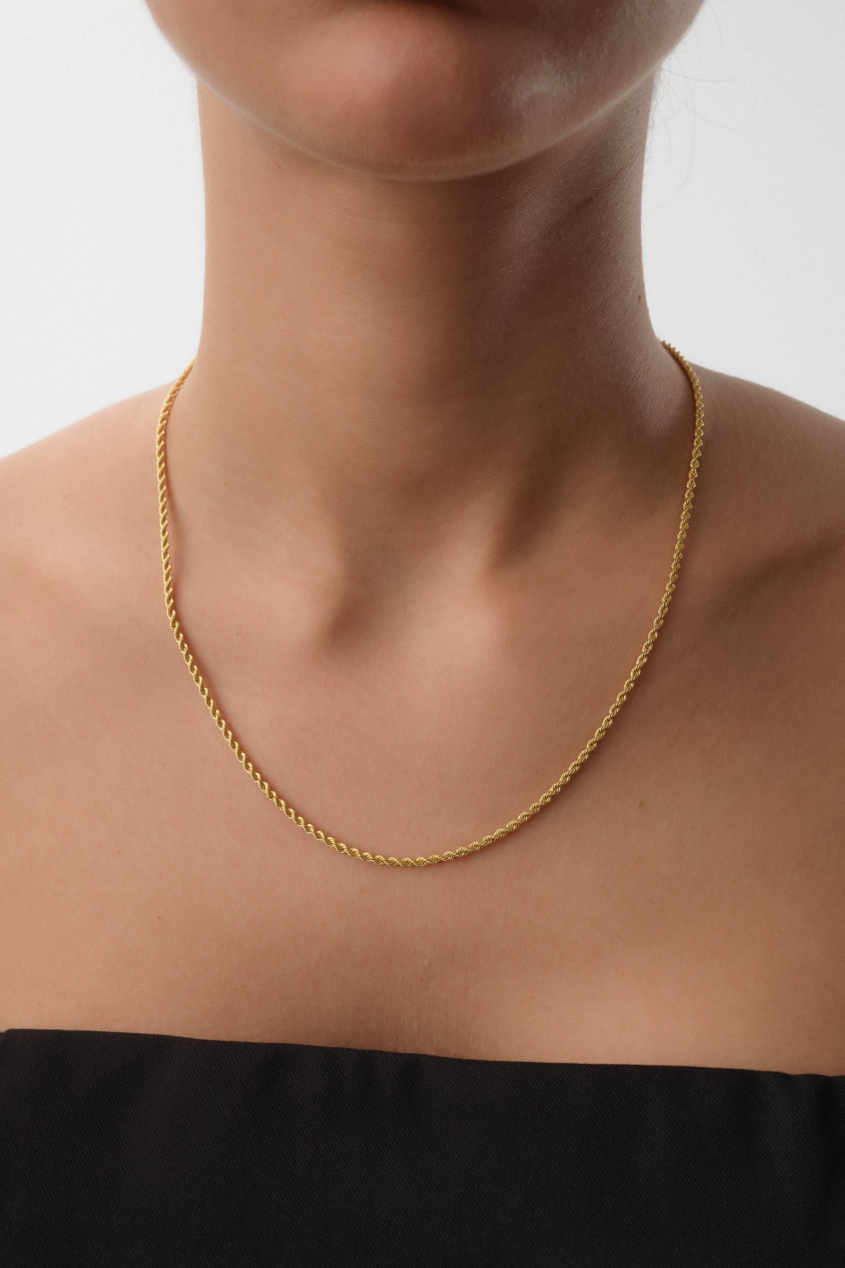 14 Ayar Altın Halat Zincir Kolye