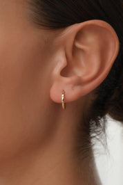 14 Ayar Altın Halka Küpe