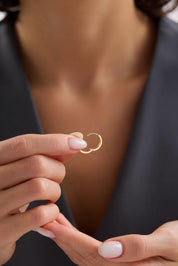 14 Ayar Altın Halka Küpe