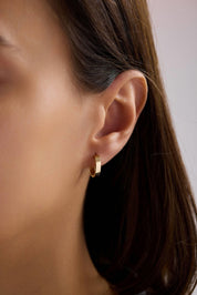 14 Ayar Altın Halka Küpe