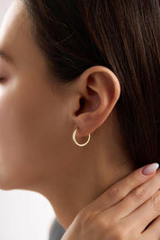 14 Ayar Altın Halka Küpe