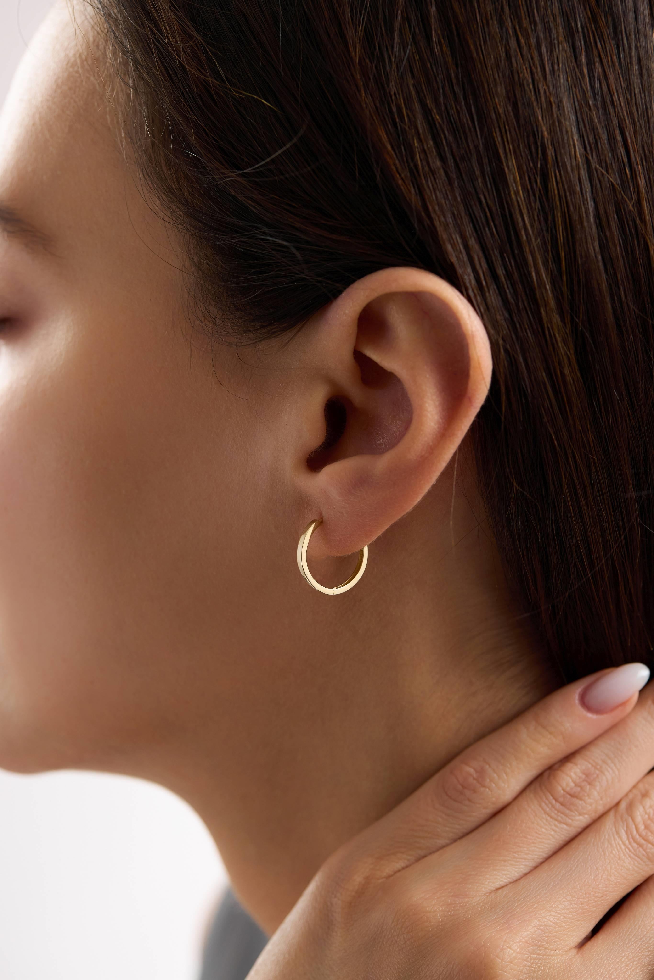 14 Ayar Altın Halka Küpe