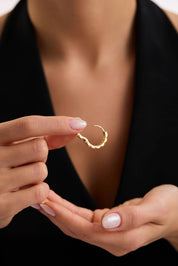 14 Ayar Altın Halka Küpe (Büyük)