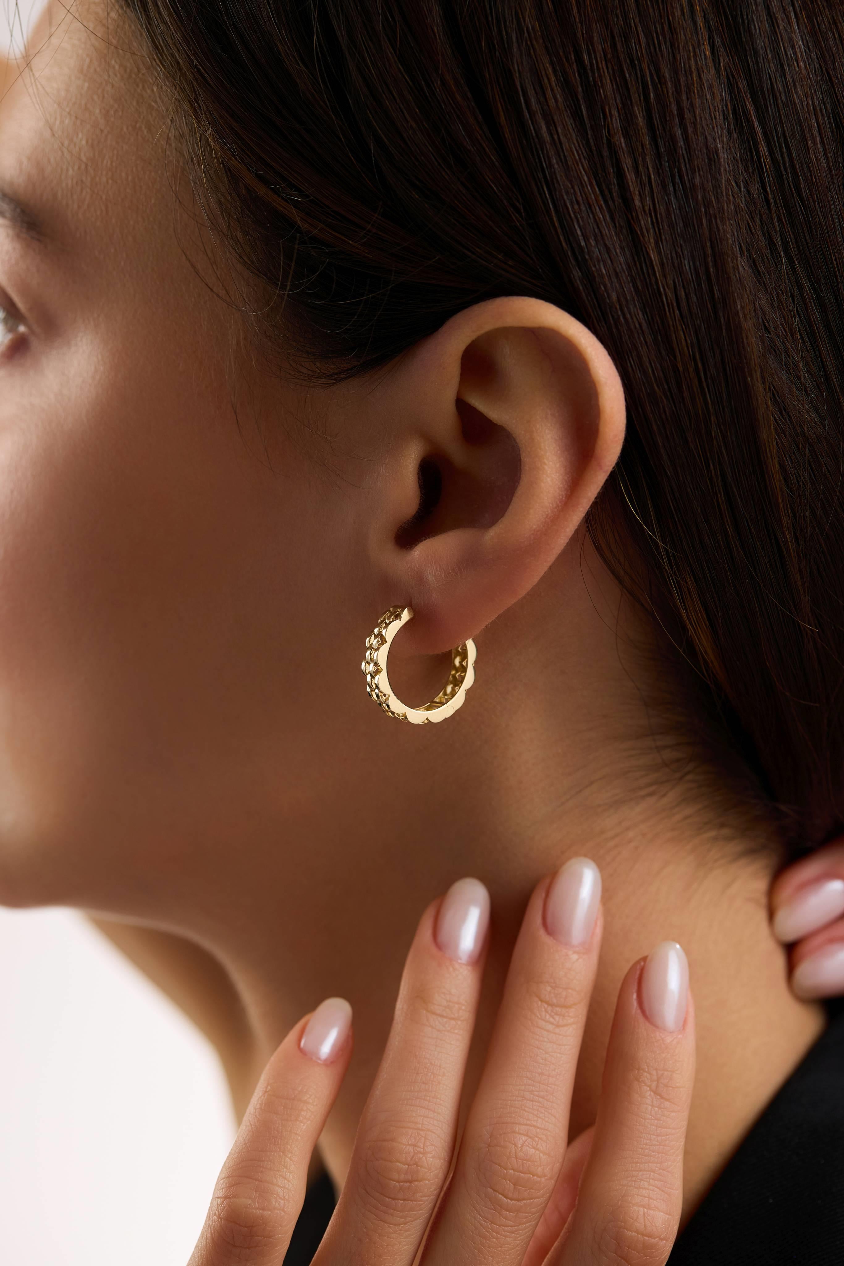 14 Ayar Altın Halka Küpe (Büyük)