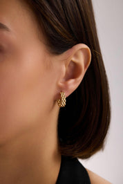 14 Ayar Altın Halka Küpe (Orta)