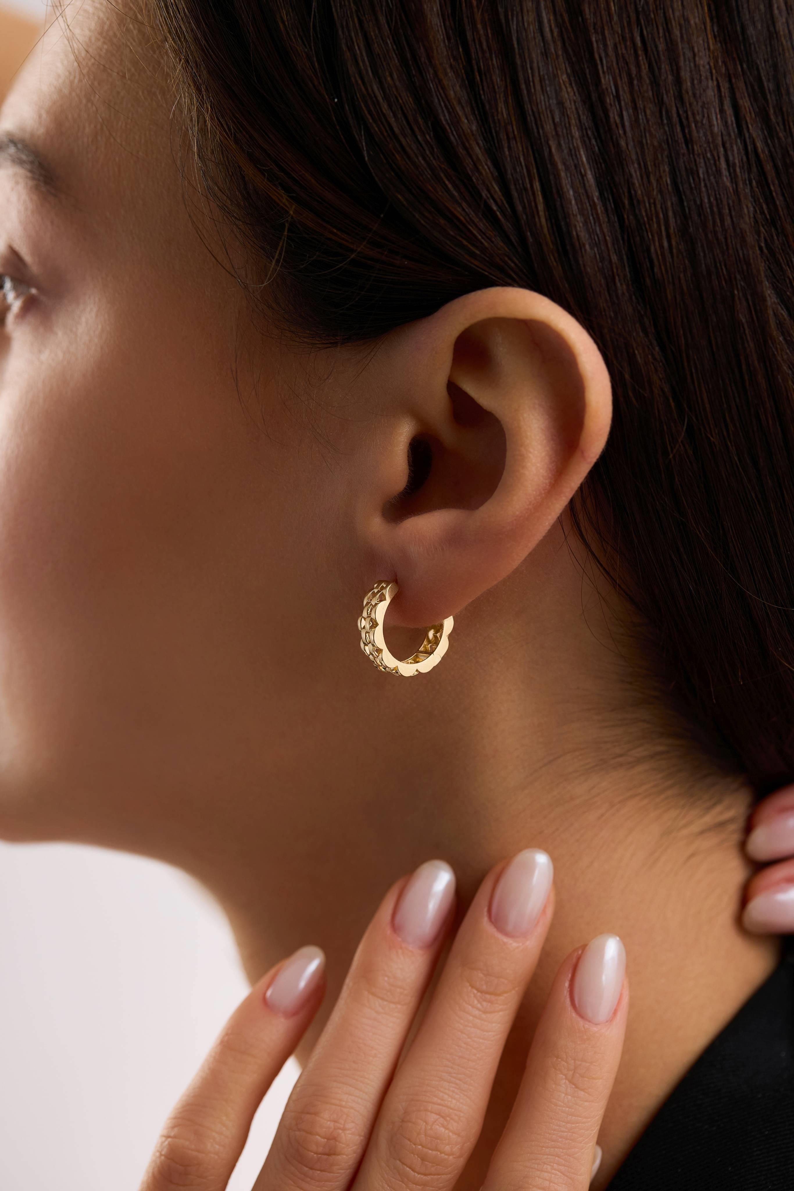 14 Ayar Altın Halka Küpe (Orta)