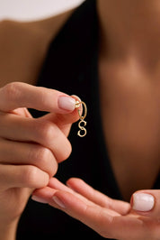 14 Ayar Altın Harf Küpe