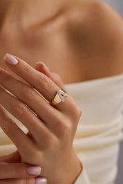 14 Ayar Altın Harf Yüzük