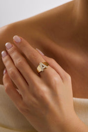 14 Ayar Altın Harf Yüzük