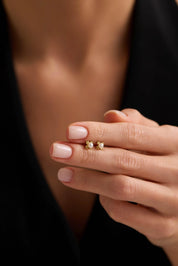 14 Ayar Altın İnci Küpe