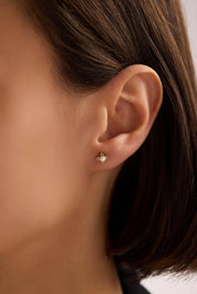 14 Ayar Altın İnci Küpe