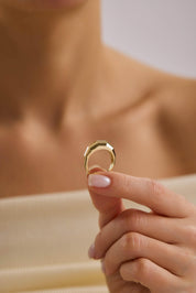 14 Ayar Altın Kalemli Yüzük