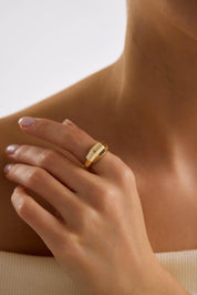 14 Ayar Altın Kalemli Yüzük