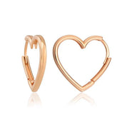 14 Ayar Altın Kalp Küpe