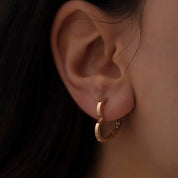 14 Ayar Altın Kalp Küpe