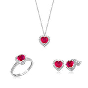 14 Ayar Altın Kalp Set