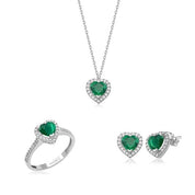 14 Ayar Altın Kalp Set