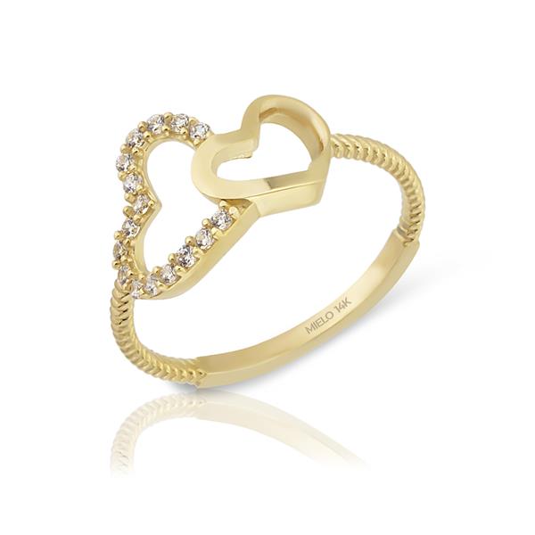 14 Ayar Altın Kalp Yüzük