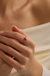 14 Ayar Altın Kalpli Yüzük