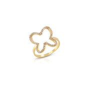 14 Ayar Altın Kelebek Geometrik Yüzük