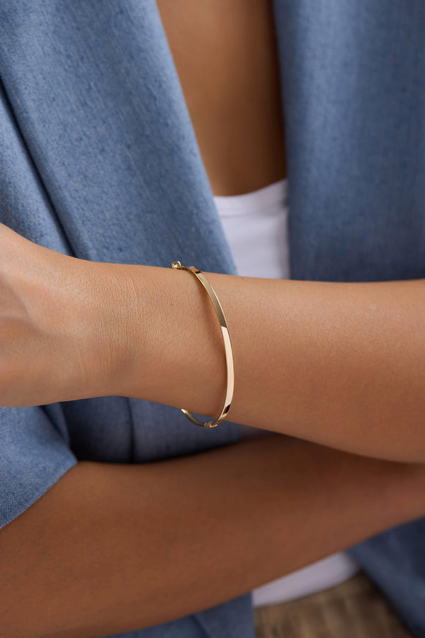 14 Ayar Altın Kelepçe Bilezik