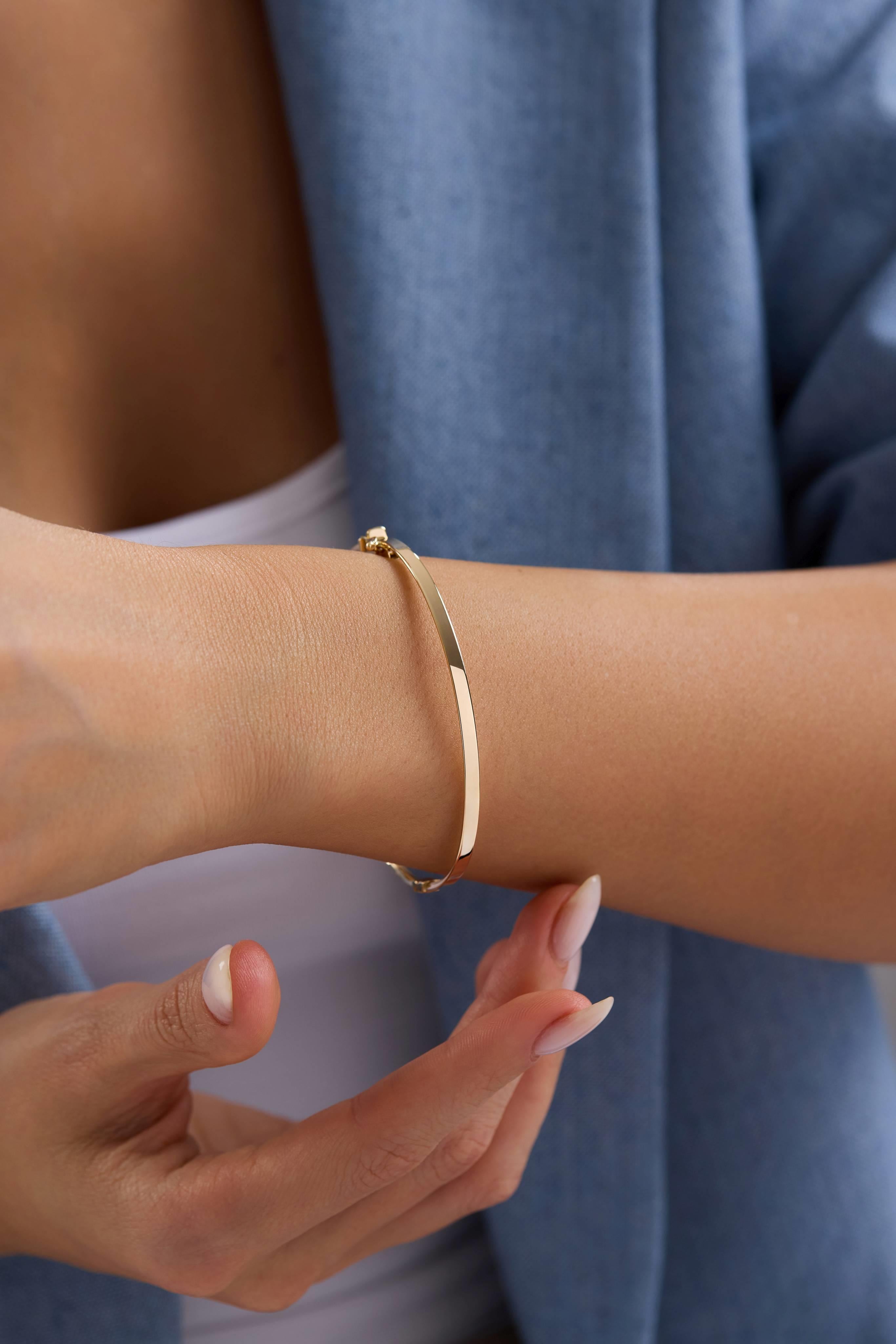 14 Ayar Altın Kelepçe Bilezik