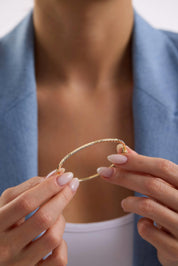 14 Ayar Altın Kelepçe Bilezik