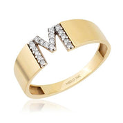 14 Ayar Altın Kişiye Özel Harf Yüzük