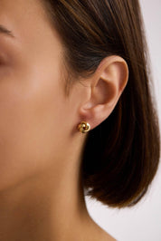 14 Ayar Altın Köşeli Sarmaşık Küpe