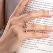 14 Ayar Altın Kübik Çıtır Yüzük