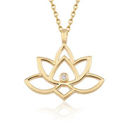 14 Ayar Altın Lotus Kolye