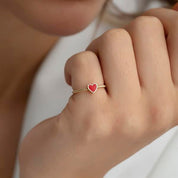 14 Ayar Altın Love Serçe Parmak Yüzük