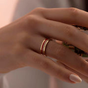 14 Ayar Altın Mineli Alyans Yüzük