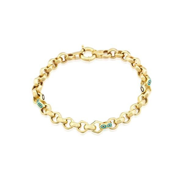 14 Ayar Altın Mineli Cadena Bileklik