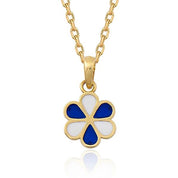 14 Ayar Altın Mineli Çiçek Kolye