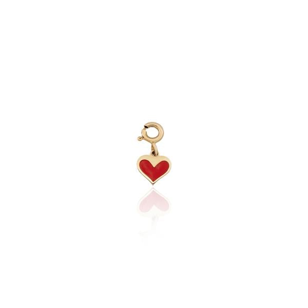 14 Ayar Altın Mineli Kalp Charm