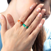 14 Ayar Altın Mineli Mavi Yüzük