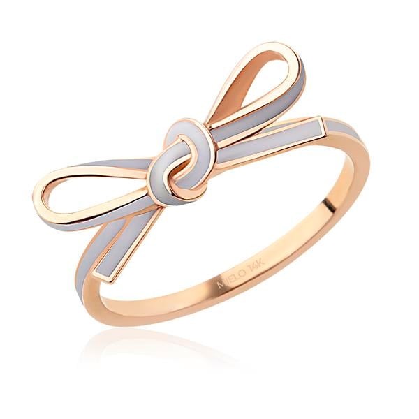 14 Ayar Altın Mineli Pembe  Fiyonk Yüzük